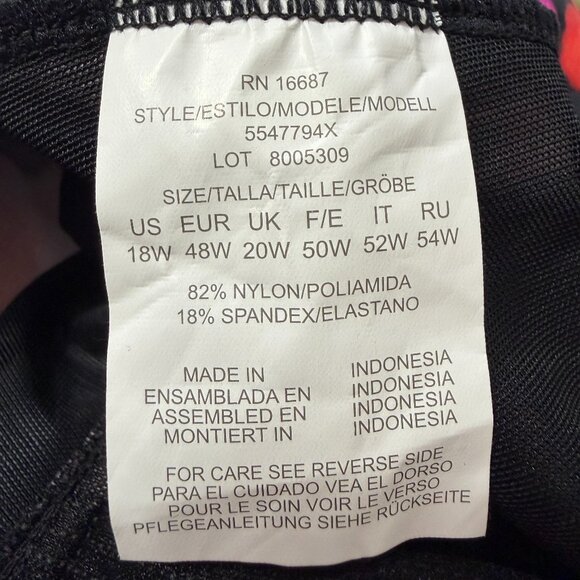 Swim Solutions Plus Floral V-Neck Swimdress Bust Support Tummy Control 18W NWT - Picture 10 of 14